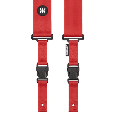 AMUMU® SNAPLOCK⢠Pro Red Guitar Strap - Ultimate Security & Durability for Dynamic Performance SNPL-PRO-NY-RED